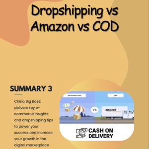 Dropshipping vs Amazon vs COD -  A Comparison of E-commerce Models