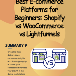 Best E-commerce Platforms for Beginners -  Shopify vs WooCommerce vs Lightfunnels